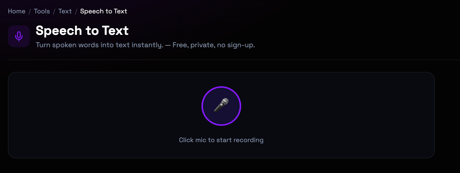 How to use Speech to Text online — free, fast, and private
